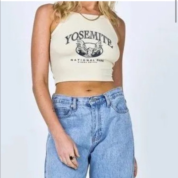 New without tag princess Polly beige Yosemite tank top - Picture 2 of 7